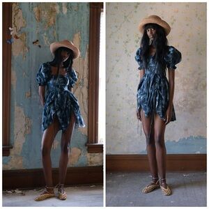 NEW Selkie The Indigo Girl Mini Romantics Dress Size M